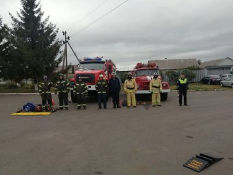 ​Совместное занятие по ликвидации ДТП на территории Мантуровского района