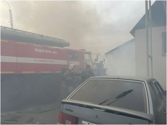 ​Огнеборцы Золотухинского района потушили сарай в п.Золотухино