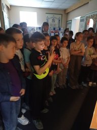 Школа № 49 в Пожарно-спасательном музее.