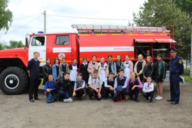 ​Касторенские школьники в пожарной части