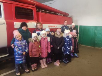 ​Первоклашки в гостах в ПЧ №43 Тимского района