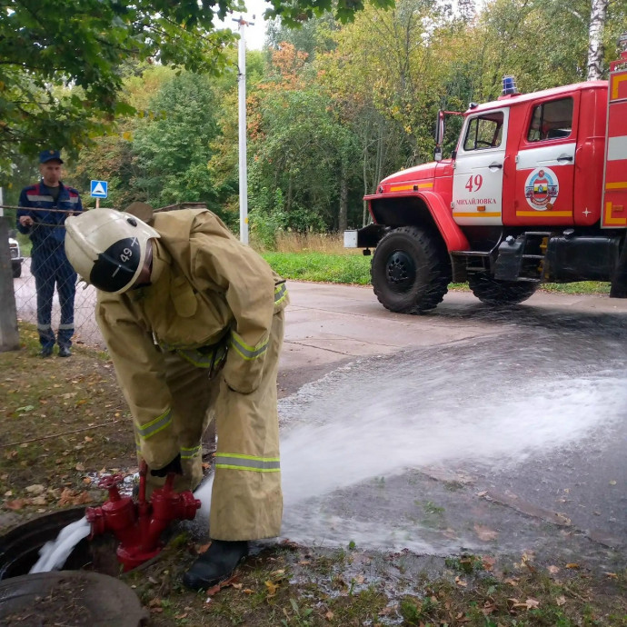 Огнеборцы ПЧ Конышевского и Железногорского районов на проверке ППВ