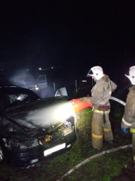​Золотухинские огнеборцы потушили автомобиль
