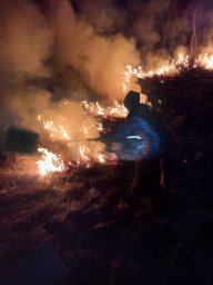 Добровольцы ликвидируют пожары