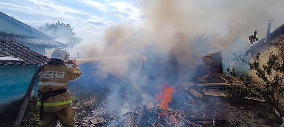 ​Пожар в поселке Поныри потушен