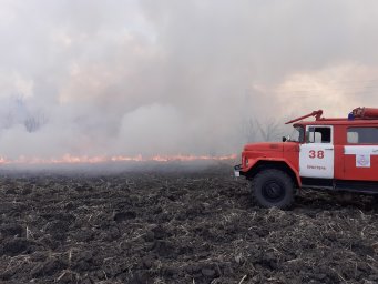Пристенские огнеборцы тушат пожары
