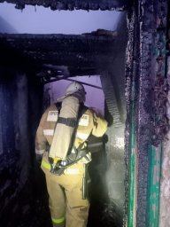 ​Пожар на ул. Белобородова ликвидирован Медвенскими огнеборцами