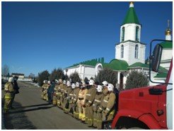 ​Золотухинские пожарные провели учения в монастыре