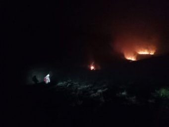 ​Горение сухой травы в с.1-е Панино
