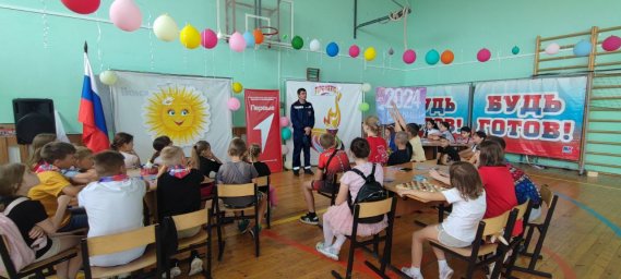 ​Занятие по безопасности в пришкольных лагерях Беловского района
