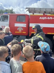 ​Встреча детей с огнеборцами Курского района