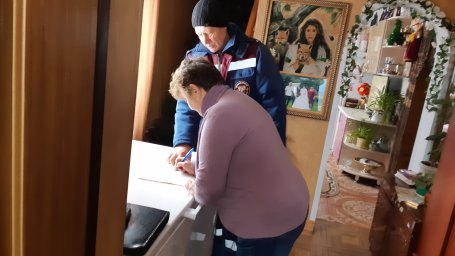 ​Совместный рейд в жилом секторе с.Романово Хомутовского района