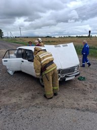 ​Огнеборцы ПЧ Золотухинского района на выезде на ДТП