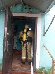 ​Черемисиновские огнеборцы на учениях в больнице