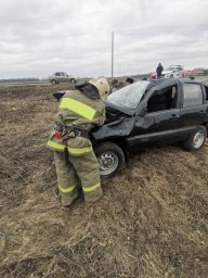 ​Обоянские огнеборцы- спасатели на ДТП
