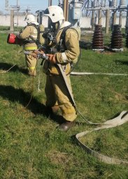 ​Хомутовские огнеборцы на учениях и проверке ППВ