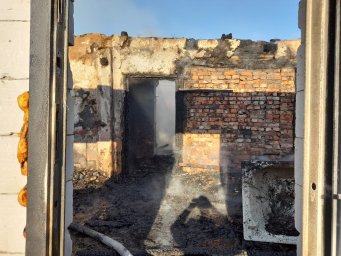 Пожар в Октябрьском районе.