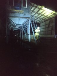 ​Кореневские пожарные тушили зерносушилку