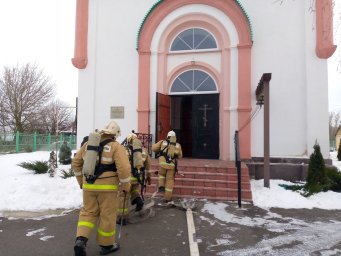 ​Пожарно-тактические занятия в Большесолдатском районе