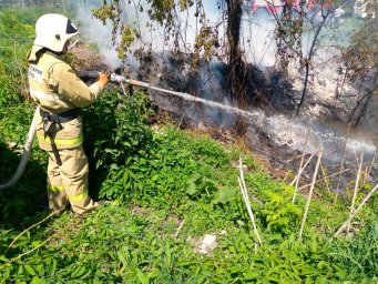 ​Загорание мусора в Болшесолдатском районе успешно ликвидировано