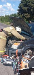​Огнеборцы ПЧ Золотухинского района на выезде на ДТП с мотоциклом