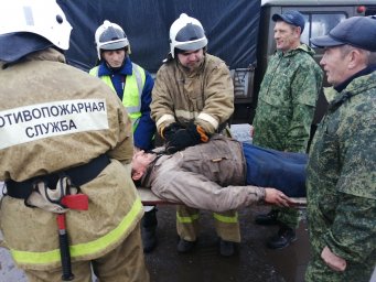 ​Мантуровские огнеборцы-спасатели на штабной тренировке