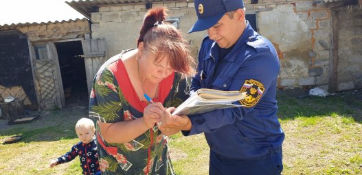 ​Пожарно-профилактический рейд в с.Горяиново Поныровского района
