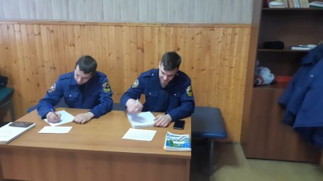 ​Хомутовские огнеборцы на сдаче квартальных зачётов