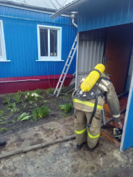 ​Пожар в доме в с. Камынино Обоянского района потушен