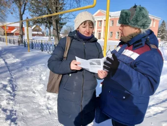 ​Рейд по противопожарной профилактике в селе Беседино Курского района