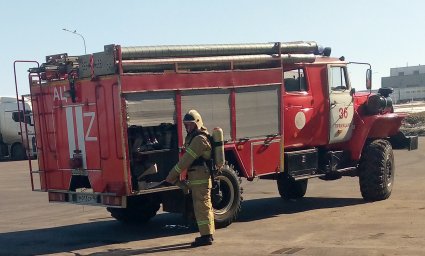 ​Огнеборцы ПЧ Октябрьского района на изучении района выезда