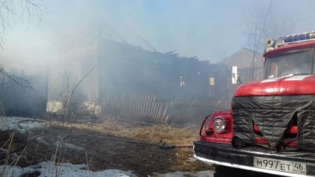 В Конышевском районе ликвидирован пожар