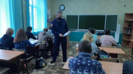 Занятия в Калиновской СОШ по ГО и П Б