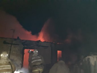Пожар в д. Прилепы Пристенского района