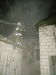 ​Огнеборцы Курского района на ликвидации возгорания