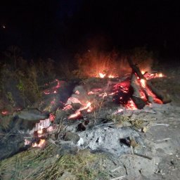 Железногорские огнеборцы на тушении возгораний