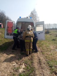 ​Железногорские огнеборцы на ликвидации последствий ДТП