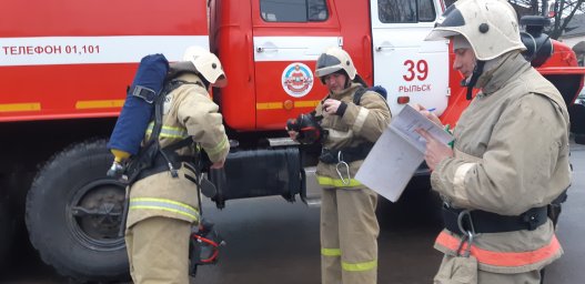 ​ПЧ Рыльского района проведены пожарно-тактические занятия
