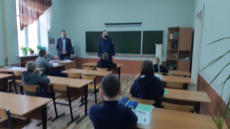 Урок безопасности в Калиновской СОШ Хомутовского района.