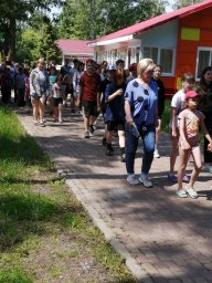 ​Медвенские огнеборцы на занятии в ДОЛ &laquo;Березка&raquo;