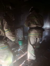 ​Глушковские и Теткинские борцы с огнем на ликвидации пожаров