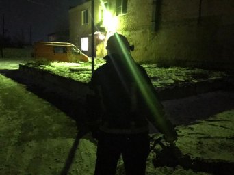 ​Ночные учения Октябрьских огнеборцев