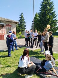 ​Занятие по пожарной безопасности для учеников Рышковской СОШ