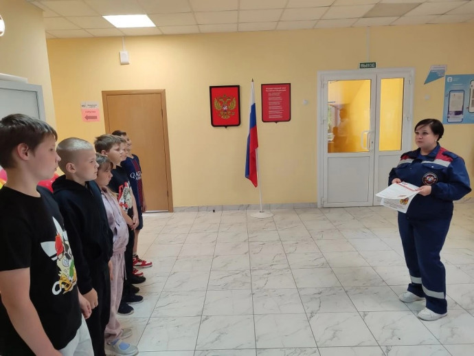 ​Беседа по ППБ в лагере с дневным пребыванием &laquo;Солнышко&raquo; Поныровского района