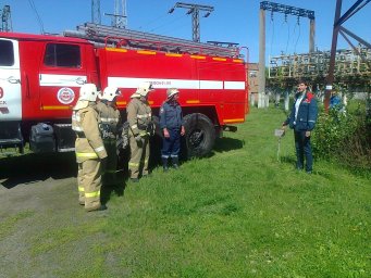 ​Совместные учения рыльских пожарных и энергетиков