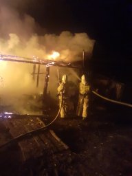 ​Пожар в д.Меньшиково Хомутовского района
