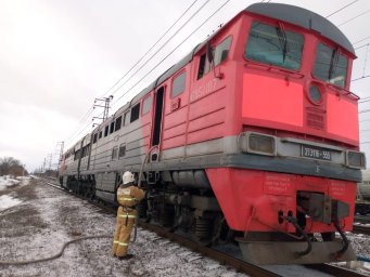 ​Возгорание тепловоза на ст.Ржава п.Пристень