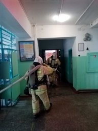 ​Пожарно-тактическое занятие в Теткинской средней общеобразовательной школе № 1