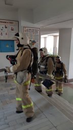 ​Хомутовские пожарные провели пожарно-тактические учения