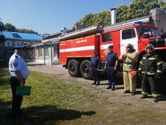 ​Огнеборцы ПЧ Курского района провели пожарно-тактические занятия